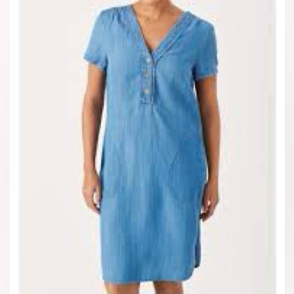 Part Two Blue Denim Short Sleeve Dress Sz 4